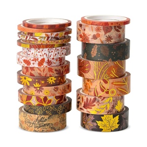 image:imageMr Pen Washi Tape Set 21 Rolls Assorted Sizes Floral  5 YardsRoll Washi Tape for Scrapbook Arts Crafts Journals and PlannersAutumn Leaves