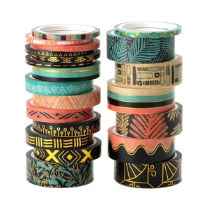 image:imageMr Pen Washi Tape Set 21 Rolls Assorted Sizes Floral  5 YardsRoll Washi Tape for Scrapbook Arts Crafts Journals and PlannersEthnic Elegance