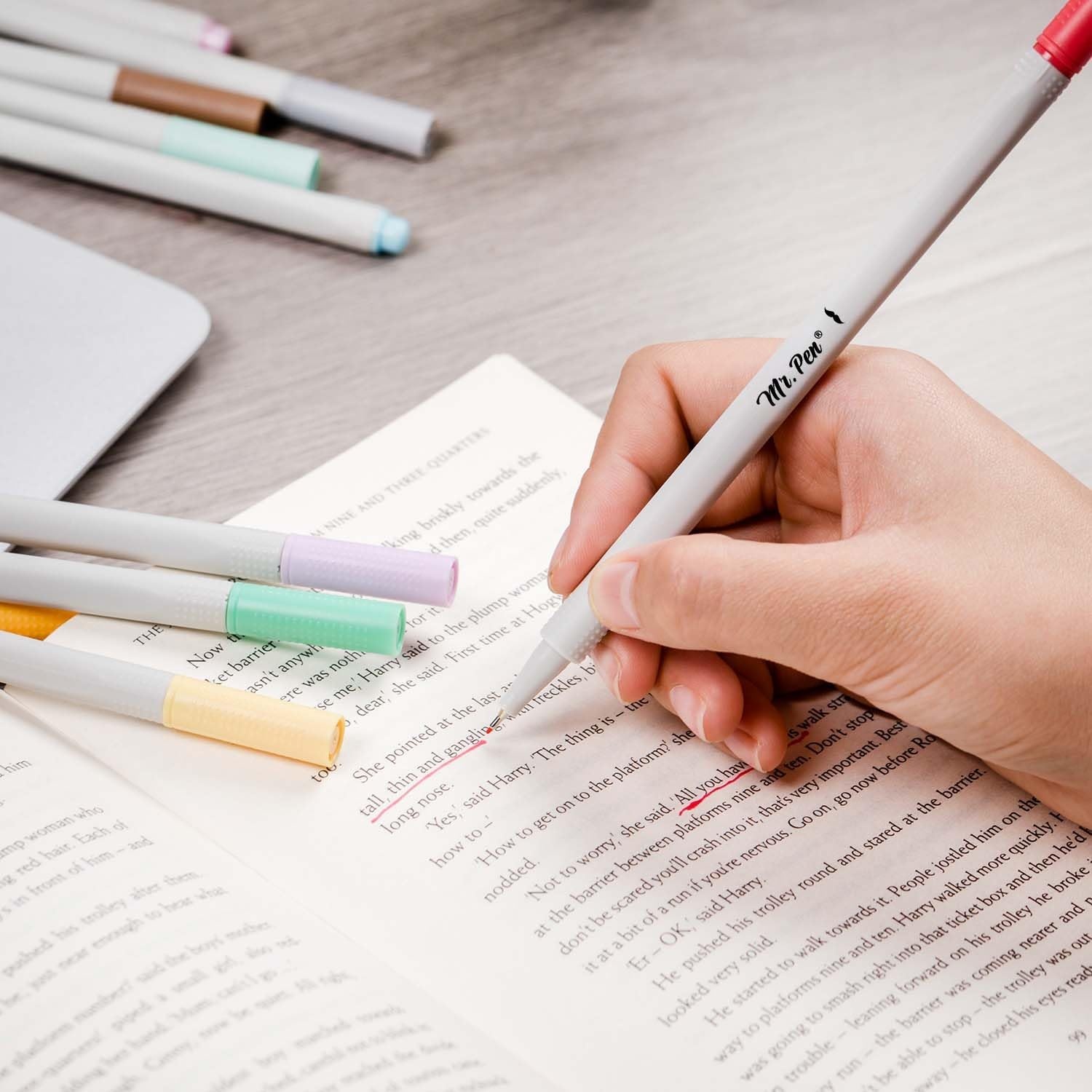 image:imageMr Pen Colored Fineliner Pens 12 Pack Fine Point Smooth Bible Journaling Pens for Detailed Drawing NoteTaking Coloring Sketching Planning amp Art Projects School SuppliesPastel Colors