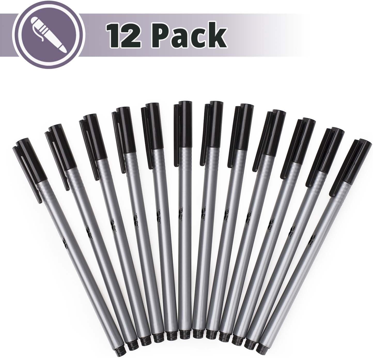 image:imageMr Pen Colored Fineliner Pens 12 Pack Fine Point Smooth Bible Journaling Pens for Detailed Drawing NoteTaking Coloring Sketching Planning amp Art Projects School SuppliesBlack
