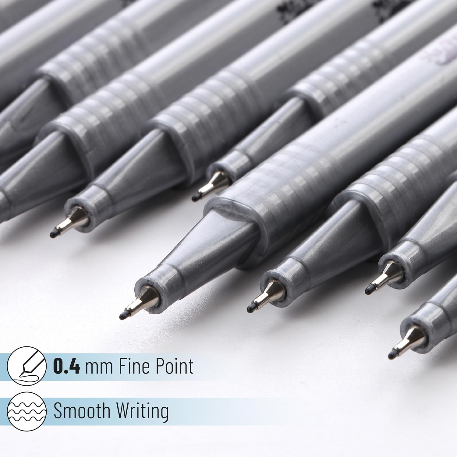 image:imageMr Pen Colored Fineliner Pens 12 Pack Fine Point Smooth Bible Journaling Pens for Detailed Drawing NoteTaking Coloring Sketching Planning amp Art Projects School SuppliesBlack
