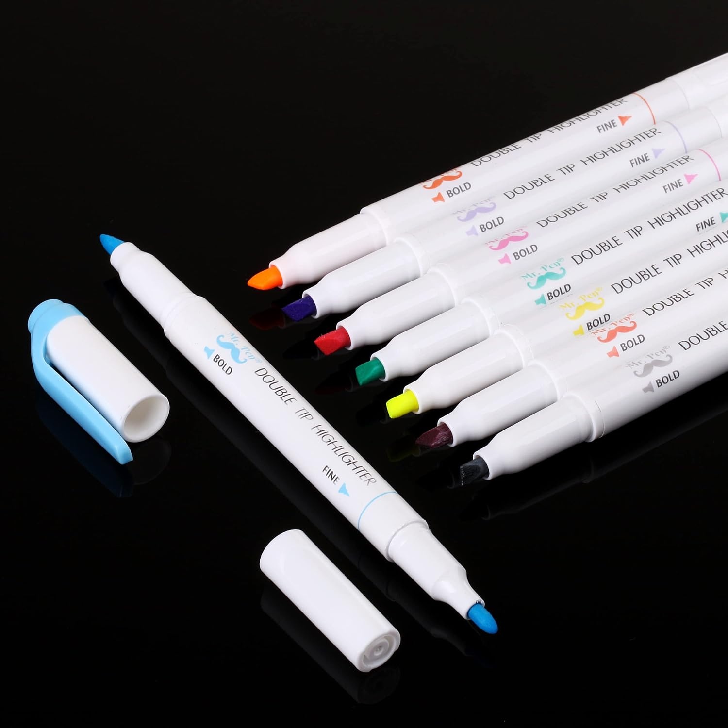 image:imageMr Pen Double Tip Highlighters Fine amp Chisel Tip Neon amp Pastel Colors 8 Pack Planner Markers Highlighters for Bible Journaling