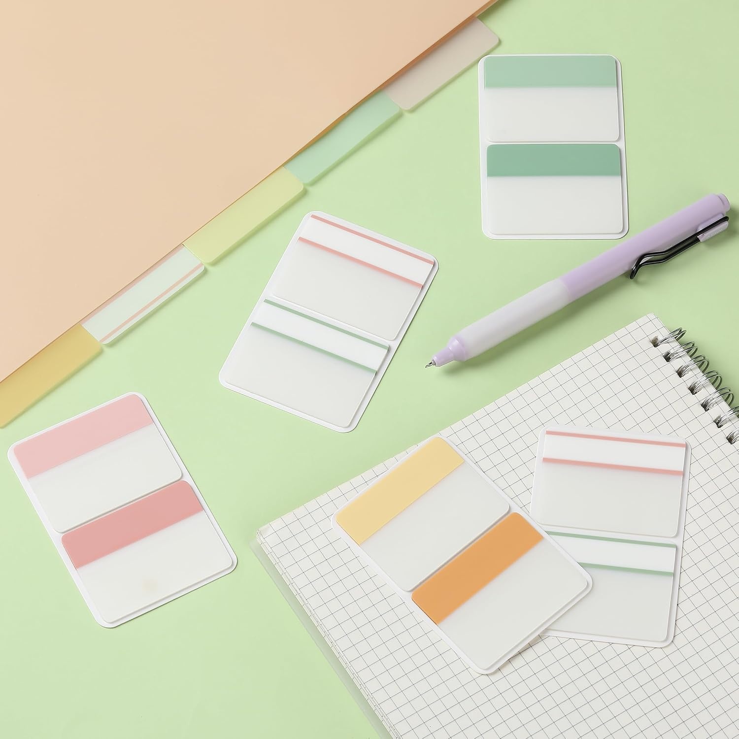 image:imageMr Pen Sticky Index Tabs 500 pcs 21 Sets Pastel  Writable Colored Page Markers for Reading Notes Books Binders Notebook Folders and Classify Files WaterResistantBoho