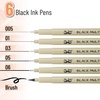image:imageMr Pen  Art Pens Multiliners Fineliner Ink Pens Set of 8 Technical Drawing pen Pigment Pen Fine Point Black Waterproof for Art Watercolor Sketching Micro Drawing for Bible Journaling6 Tip Sizes02 to 05 mm