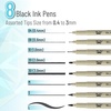 image:imageMr Pen  Art Pens Multiliners Fineliner Ink Pens Set of 8 Technical Drawing pen Pigment Pen Fine Point Black Waterproof for Art Watercolor Sketching Micro Drawing for Bible Journaling8 Tip Sizes04 to 3 mm