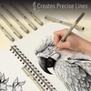 image:imageMr Pen  Art Pens Multiliners Fineliner Ink Pens Set of 8 Technical Drawing pen Pigment Pen Fine Point Black Waterproof for Art Watercolor Sketching Micro Drawing for Bible Journaling6 Tip Sizes02 to 05 mm