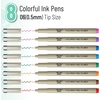 image:imageMr Pen 025mm Micro Fine Point Pens 4 Pack Black Ink Ultra Fine Point Waterproof AcidFree NoSmear QuickDry Fineliner Pens for Drawing Sketching Journaling Outlines amp Everyday WritingMulticolor