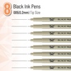 image:imageMr Pen 025mm Micro Fine Point Pens 4 Pack Black Ink Ultra Fine Point Waterproof AcidFree NoSmear QuickDry Fineliner Pens for Drawing Sketching Journaling Outlines amp Everyday WritingBlack