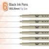 image:imageMr Pen 025mm Micro Fine Point Pens 4 Pack Black Ink Ultra Fine Point Waterproof AcidFree NoSmear QuickDry Fineliner Pens for Drawing Sketching Journaling Outlines amp Everyday WritingBlack