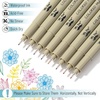 image:imageMr Pen 025mm Micro Fine Point Pens 4 Pack Black Ink Ultra Fine Point Waterproof AcidFree NoSmear QuickDry Fineliner Pens for Drawing Sketching Journaling Outlines amp Everyday WritingColorful