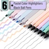 image:imageMr Pen Aesthetic Highlighters and Ballpoint Pens No Bleed 12 Pack Pastel Colors Bible Highlighters and Black Ink Pens No Bleed Fast Dry and No Smear for Bible Journaling PlannerPastel