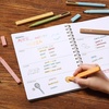 image:imageMr Pen Aesthetic Highlighters and Ballpoint Pens No Bleed 12 Pack Pastel Colors Bible Highlighters and Black Ink Pens No Bleed Fast Dry and No Smear for Bible Journaling PlannerWarm Fall