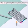 image:imageMr Pen Colored Fineliner Pens 6 Pack 02mm Ultra Fine Point Smooth Bible Journaling Pens for Detailed Drawing NoteTaking Coloring Sketching Planning amp Art Projects School Supplies
