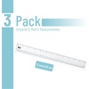 image:imageMr Pen Plastic Rulers 6 Inch 3 Pack EasytoRead Markings ScratchResistant Design with Inches and Centimeters Durable Small Transplant Rulers for Crafting Office amp School School SuppliesClear