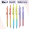 image:imageMr Pen Retractable Fine Point Gel Pens 6 Pack Morandi Barrels Fast Dry Black Ink 05 mm Cute Aesthetic Pens for JournalingGradient Barrels