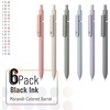 image:imageMr Pen Retractable Fine Point Gel Pens 6 Pack Morandi Barrels Fast Dry Black Ink 05 mm Cute Aesthetic Pens for JournalingMorandi Barrels
