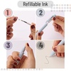 image:imageMr Pen Retractable Fine Point Gel Pens 6 Pack Morandi Barrels Fast Dry Black Ink 05 mm Cute Aesthetic Pens for JournalingMorandi Barrels