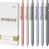 image:imageMr Pen Retractable Fine Point Gel Pens 6 Pack Morandi Barrels Fast Dry Black Ink 05 mm Cute Aesthetic Pens for JournalingMorandi Barrels with Rose Gold Ring