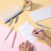 image:imageMr Pen Retractable Fine Point Gel Pens 6 Pack Morandi Barrels Fast Dry Black Ink 05 mm Cute Aesthetic Pens for JournalingMorandi Barrels with Rose Gold Ring