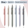 image:imageMr Pen Retractable Fine Point Gel Pens 6 Pack Morandi Barrels Fast Dry Black Ink 05 mm Cute Aesthetic Pens for JournalingMorandi Barrels with Rose Gold Ring