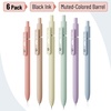 image:imageMr Pen Retractable Fine Point Gel Pens 6 Pack Morandi Barrels Fast Dry Black Ink 05 mm Cute Aesthetic Pens for JournalingPastel Barrels