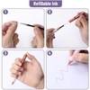image:imageMr Pen Retractable Gel Pens 6 Pack Black Ink Vintage Barrels Fine Point 05 mm Fast Dry Smooth Writing Cute Pens for Drawing Writing Planner and School SuppliesVintage Barrels