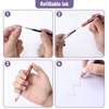 image:imageMr Pen Retractable Gel Pens 6 Pack Black Ink Vintage Barrels Fine Point 05 mm Fast Dry Smooth Writing Cute Pens for Drawing Writing Planner and School SuppliesVintage Barrels