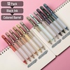 image:imageMr Pen Retractable Gel Pens 6 Pack Black Ink Vintage Barrels Fine Point 05 mm Fast Dry Smooth Writing Cute Pens for Drawing Writing Planner and School SuppliesVintage Barrels