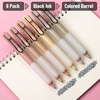 image:imageMr Pen Retractable Gel Pens 6 Pack Black Ink Vintage Barrels Fine Point 05 mm Fast Dry Smooth Writing Cute Pens for Drawing Writing Planner and School SuppliesBoho Barrels