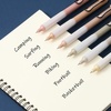 image:imageMr Pen Retractable Gel Pens 6 Pack Black Ink Vintage Barrels Fine Point 05 mm Fast Dry Smooth Writing Cute Pens for Drawing Writing Planner and School SuppliesBoho Barrels