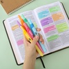 image:imageMr Pen Retractable Highlighters 6 Pack Pastel Colors Chisel Tip Highlighter Marker Set Click Highlighter Markers for Classroom Journaling Study Supplies No Bleed On Standard PagesBright