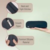 image:imageMr Pen Silicone Pencil Case Aesthetic Pencil Bag for Women Makeup Pouch  Multifunctional Pouch for Stationery Cosmetics and Electrical Goods StorageBlack