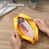 image:imageMr Pen Silicone Pencil Case Aesthetic Pencil Bag for Women Makeup Pouch  Multifunctional Pouch for Stationery Cosmetics and Electrical Goods StorageGolden Honey