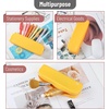 image:imageMr Pen Silicone Pencil Case Aesthetic Pencil Bag for Women Makeup Pouch  Multifunctional Pouch for Stationery Cosmetics and Electrical Goods StorageGolden Honey