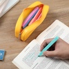 image:imageMr Pen Silicone Pencil Case Aesthetic Pencil Bag for Women Makeup Pouch  Multifunctional Pouch for Stationery Cosmetics and Electrical Goods StorageGolden Honey