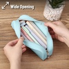 image:imageMr Pen Silicone Pencil Case Aesthetic Pencil Bag for Women Makeup Pouch  Multifunctional Pouch for Stationery Cosmetics and Electrical Goods StorageLight Blue