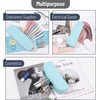 image:imageMr Pen Silicone Pencil Case Aesthetic Pencil Bag for Women Makeup Pouch  Multifunctional Pouch for Stationery Cosmetics and Electrical Goods StorageLight Blue