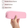 image:imageMr Pen Silicone Pencil Case Aesthetic Pencil Bag for Women Makeup Pouch  Multifunctional Pouch for Stationery Cosmetics and Electrical Goods StorageLight Pink