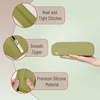 image:imageMr Pen Silicone Pencil Case Aesthetic Pencil Bag for Women Makeup Pouch  Multifunctional Pouch for Stationery Cosmetics and Electrical Goods StorageOlive Green