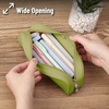 image:imageMr Pen Silicone Pencil Case Aesthetic Pencil Bag for Women Makeup Pouch  Multifunctional Pouch for Stationery Cosmetics and Electrical Goods StorageOlive Green