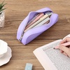 image:imageMr Pen Silicone Pencil Case Aesthetic Pencil Bag for Women Makeup Pouch  Multifunctional Pouch for Stationery Cosmetics and Electrical Goods StoragePurple