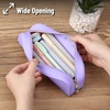 image:imageMr Pen Silicone Pencil Case Aesthetic Pencil Bag for Women Makeup Pouch  Multifunctional Pouch for Stationery Cosmetics and Electrical Goods StoragePurple