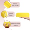 image:imageMr Pen Silicone Pencil Case Aesthetic Pencil Bag for Women Makeup Pouch  Multifunctional Pouch for Stationery Cosmetics and Electrical Goods StorageYellow