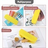 image:imageMr Pen Silicone Pencil Case Aesthetic Pencil Bag for Women Makeup Pouch  Multifunctional Pouch for Stationery Cosmetics and Electrical Goods StorageYellow