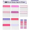 image:imageMr Pen Sticky Index Tabs 500 pcs 21 Sets Pastel  Writable Colored Page Markers for Reading Notes Books Binders Notebook Folders and Classify Files WaterResistantBlossom