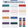 image:imageMr Pen Sticky Index Tabs 500 pcs 21 Sets Pastel  Writable Colored Page Markers for Reading Notes Books Binders Notebook Folders and Classify Files WaterResistantRetro