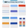 image:imageMr Pen Sticky Index Tabs 500 pcs 21 Sets Pastel  Writable Colored Page Markers for Reading Notes Books Binders Notebook Folders and Classify Files WaterResistantWinter