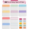 image:imageMr Pen Sticky Index Tabs 500 pcs 21 Sets Pastel  Writable Colored Page Markers for Reading Notes Books Binders Notebook Folders and Classify Files WaterResistantPastel