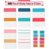 image:imageMr Pen Sticky Index Tabs 500 pcs 21 Sets Pastel  Writable Colored Page Markers for Reading Notes Books Binders Notebook Folders and Classify Files WaterResistantTropical