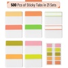 image:imageMr Pen Sticky Index Tabs 500 pcs 21 Sets Pastel  Writable Colored Page Markers for Reading Notes Books Binders Notebook Folders and Classify Files WaterResistantCitrus